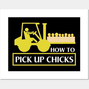 Pick Up Chicks Funny Posters and Art